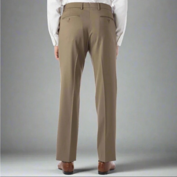 NEW 6 East 36 Loro Piana Tan 100% Extrafine Merino Wool Flat Front Dress Pants - Picture 6 of 12